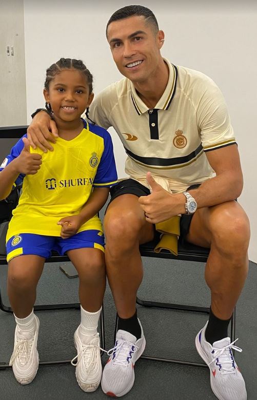 Cristiano Ronaldo and Saint West