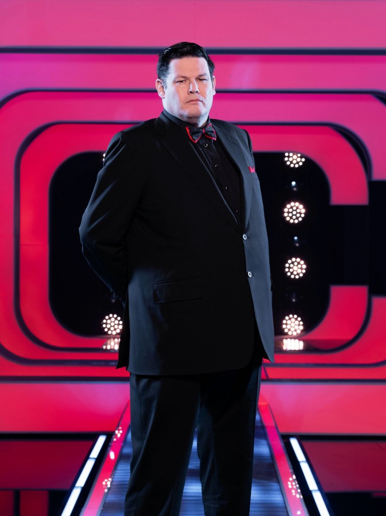 Editorial use only Mandatory Credit: Photo by ITV/REX/Shutterstock (11551535o) Mark Labbett. 'Beat The Chasers' TV Show, Series 2, Episodes 1-3, UK - 03 Jan 2021 Beat The Chasers, is a British ITV quiz show spin-off from the tv series The Chase, hosted by Bradley Walsh in which contestants play against a professional quizzer, the 