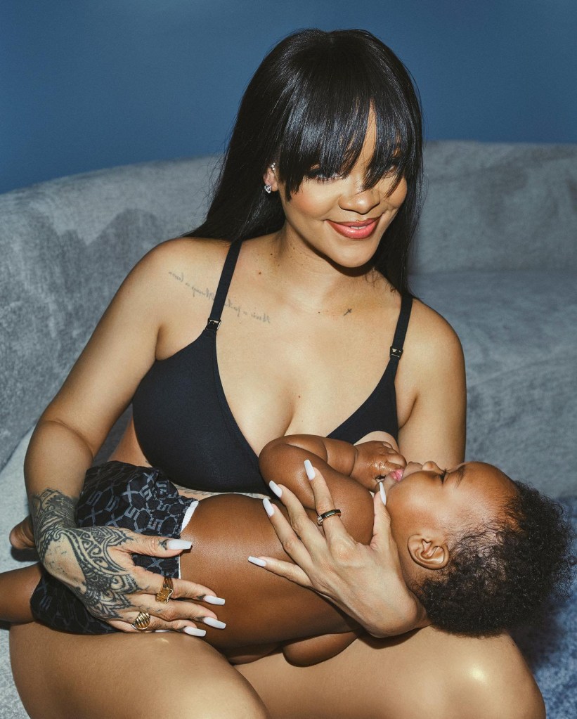 Rihanna for Savage X Fenty Not ur mama's maternity bras...designed by @badgalriri, approved by baby RZA #SavageXMaternity ad 8 Aug 2023 https://www.instagram.com/p/CvtGft6LRmB/?img_index=2