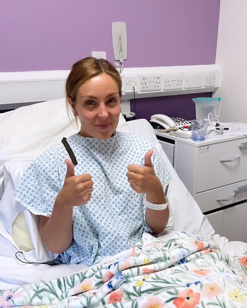 Amy Dowden in hospital