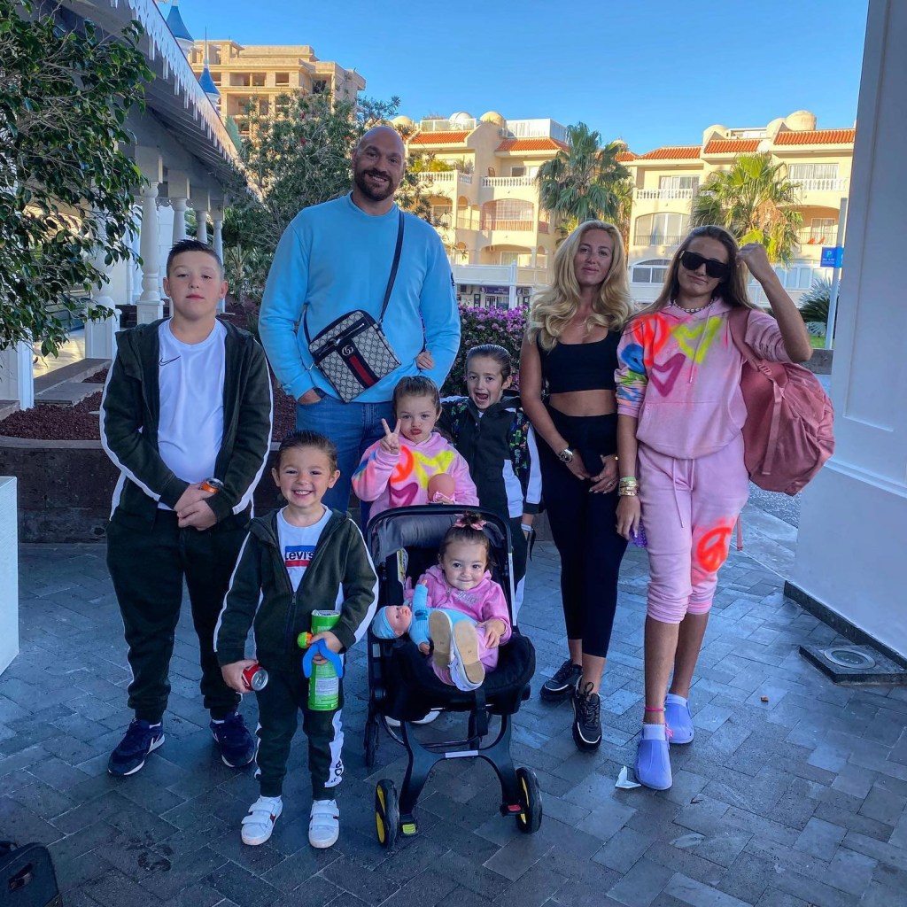Tyson and Paris Fury with kids