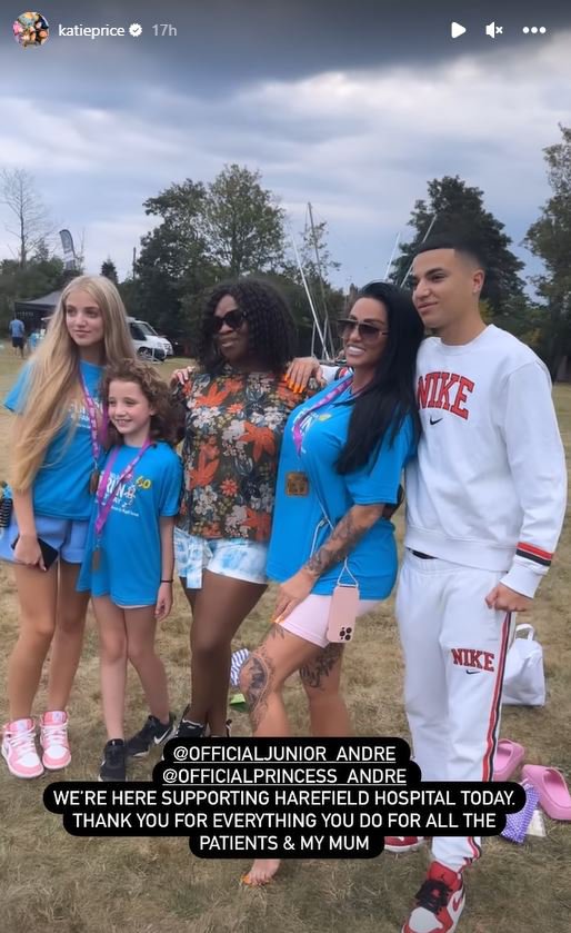 Katie Price enjoys family day out for important cause