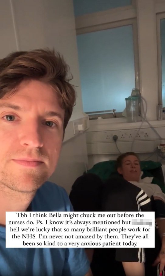 GREG James missed his Radio 1 breakfast show today as his wife Bella Mackie was rushed to hospital for emergency surgery
