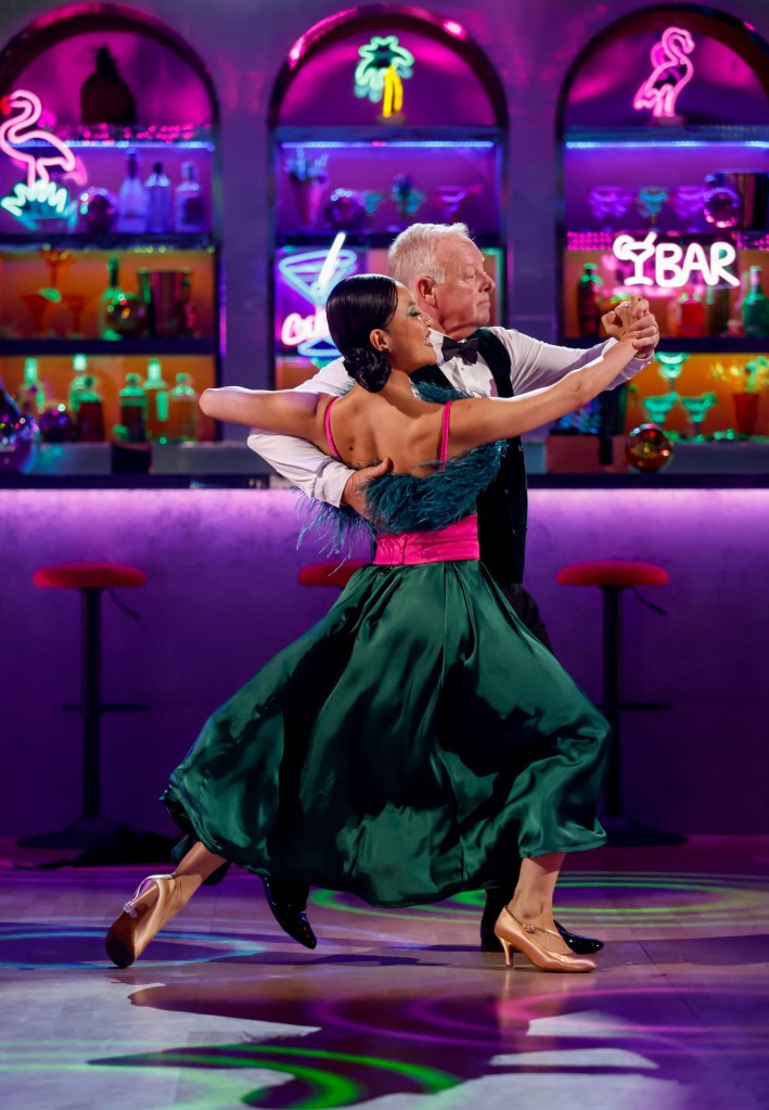 Nancy Xu and Les Dennis during the dress rehearsal for their appearance on the live show on Saturday for BBC1's Strictly Come Dancing