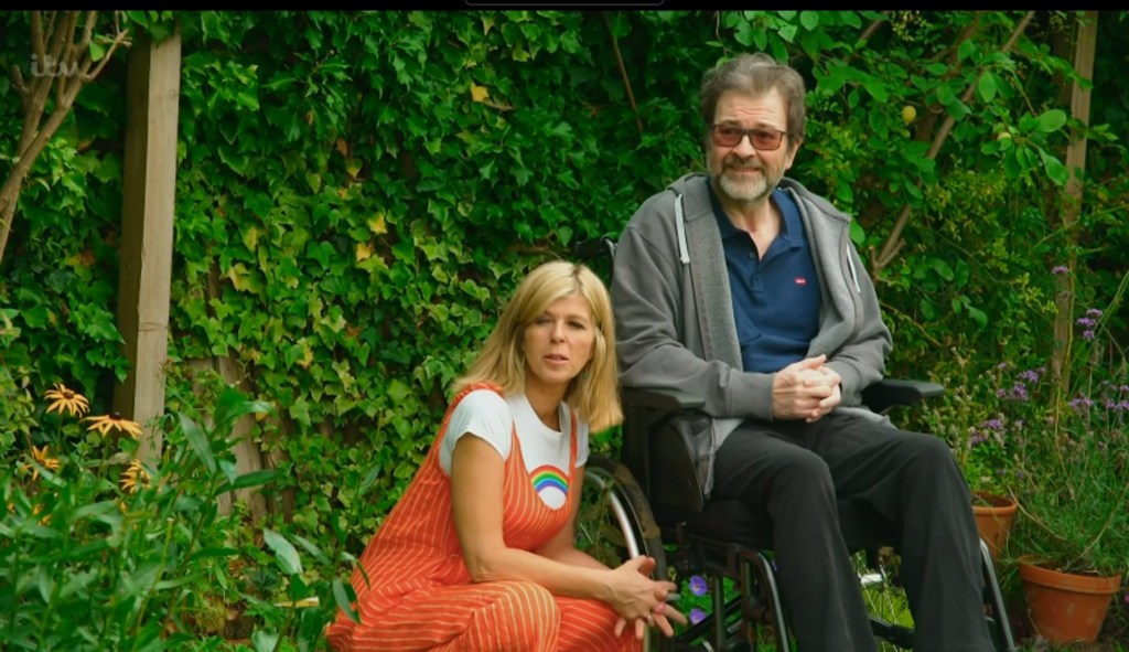 Kate Garraway reveals production crew had to carry Derek down to sensory garden