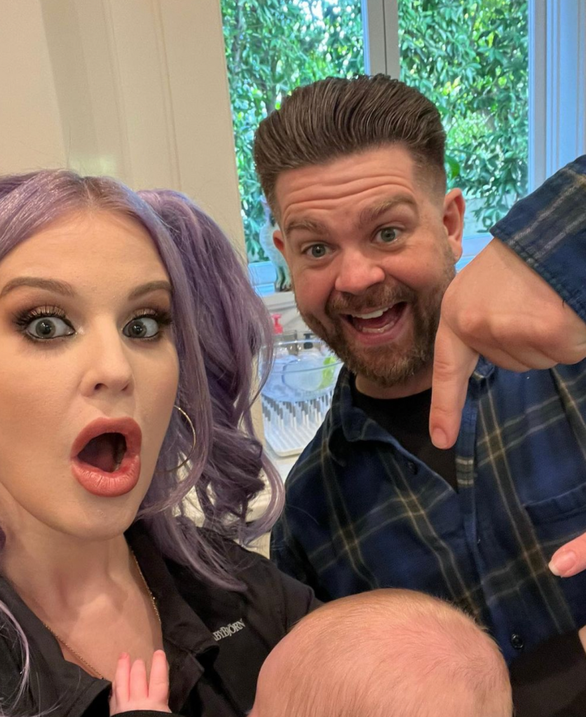 Kelly and Jack Osbourne with baby Sidney