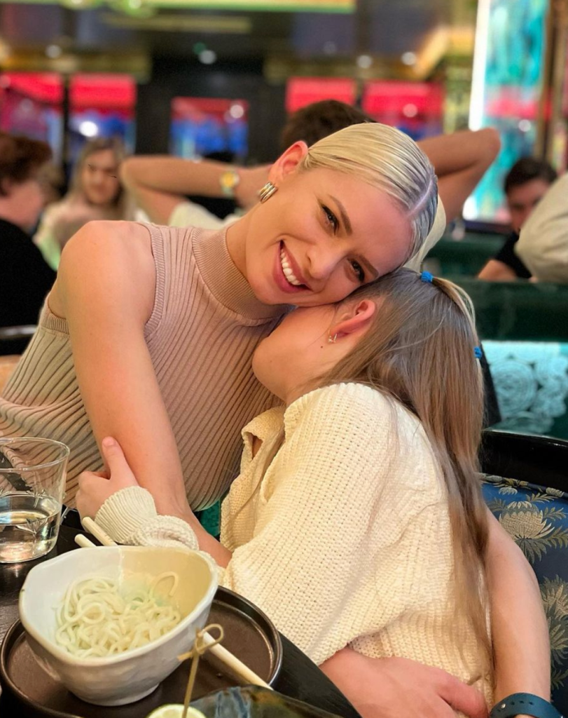 Nadiya Bychkova and daughter