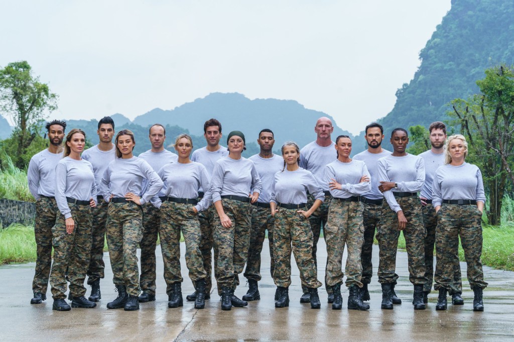 Matt Hancock with the other 15 celebrity recruits who took part in Celebrity SAS: Who Dares Wins
