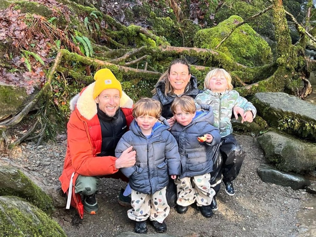 Jonnie Irwin with wife and sons