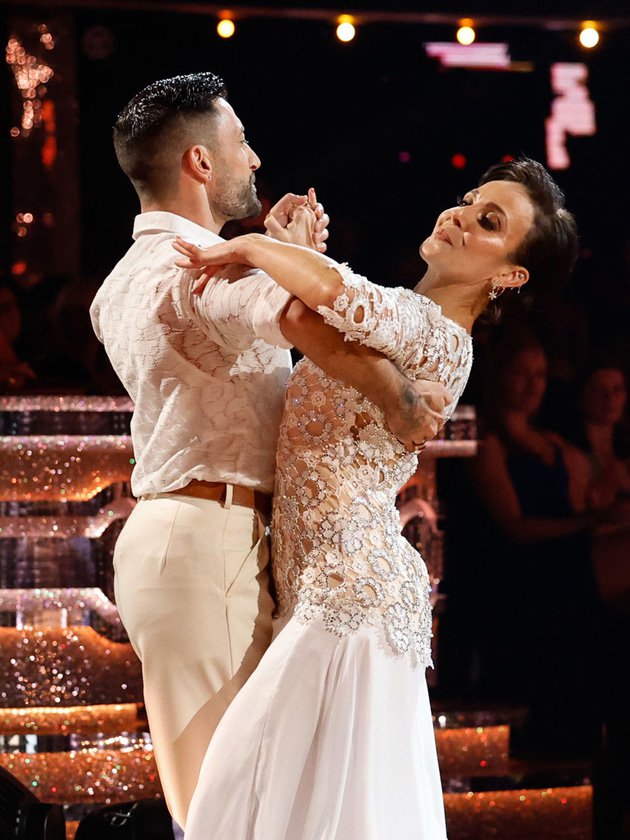 Amanda Abbington and Giovanni Pernice, during their appearance on the live show on Saturday for BBC1's Strictly Come Dancing. Issue date: Saturday October 14, 2023
