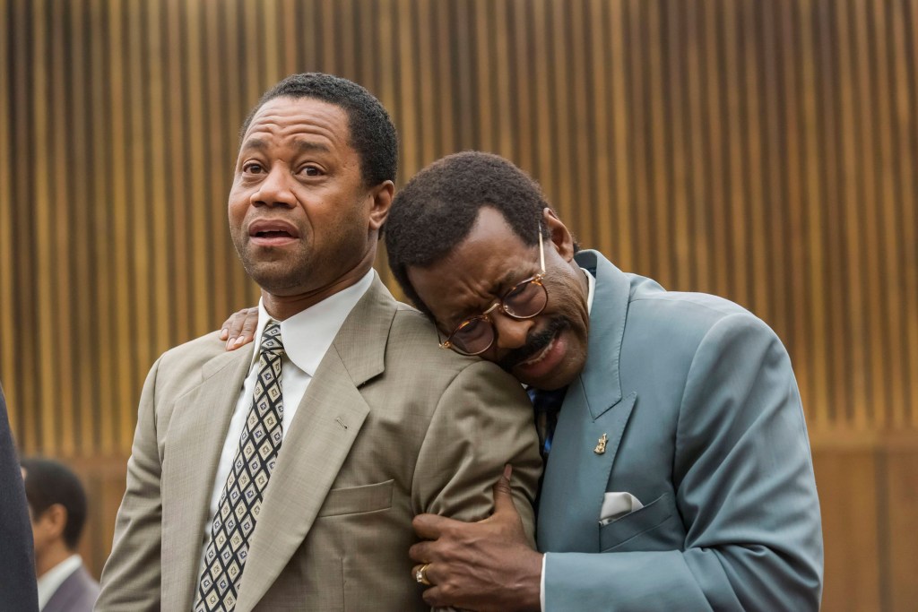 The People V OJ Simpson: American Crime Story with Cuba Gooding Jr. as O.J. Simpson and Courtney B. Vance as Johnnie Cochran