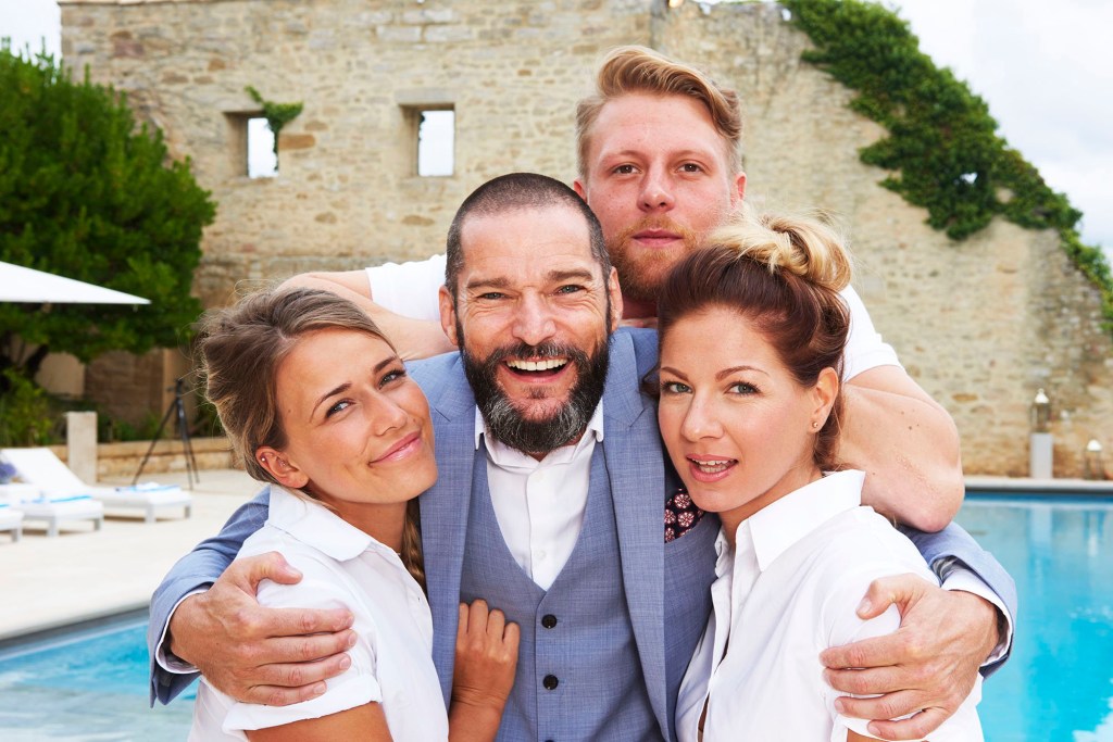 First Dates with Fred Sirieix, Laura, Sam and Cici.