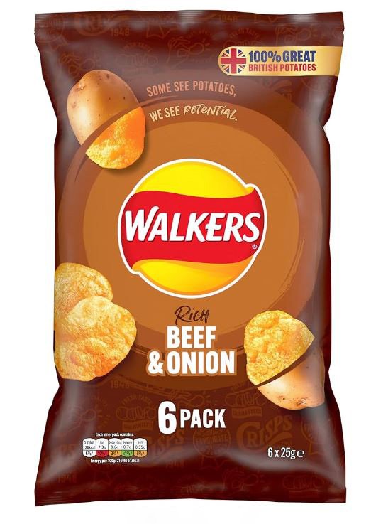 Beef and Onion Walkers crisps