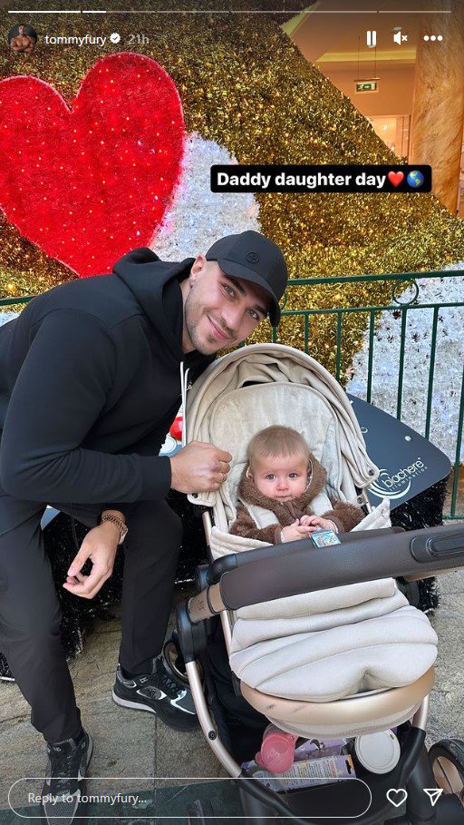 Tommy Fury enjoys 'daddy daughter day' with Bambi