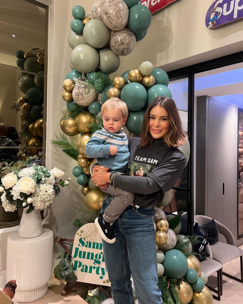 Louise Thompson and her son Leo