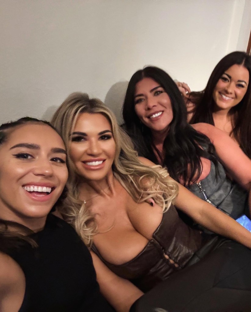 Christine McGuinness with chelcee grimes and friends