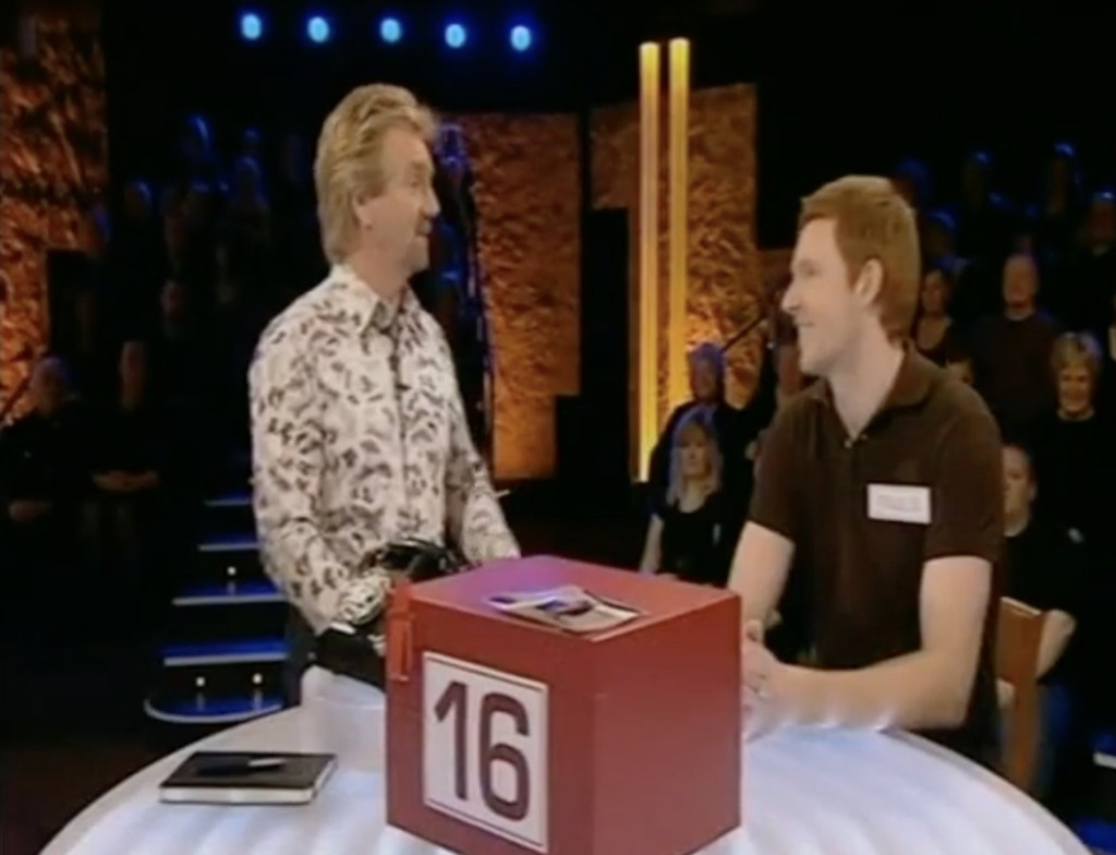 The Traitors contestant Paul Gorton appears on Deal Or No Deal with Noel Edmonds 