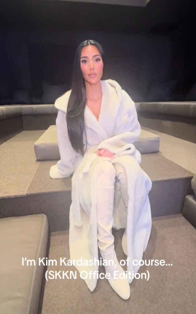 The reality TV star showed fans around her ‘custom Rick Owens’ space (Picture: Kim Kardashian/TikTok)