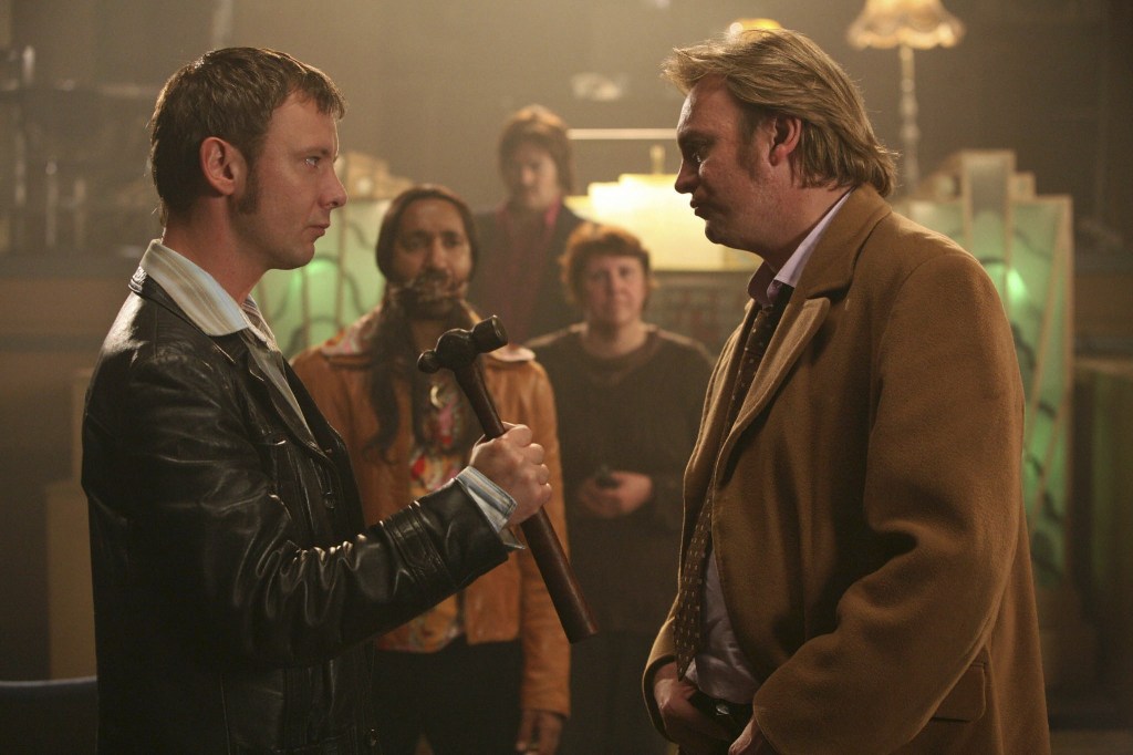 TELEVISION PROGRAMME: LIFE ON MARS. Picture shows: D.I. Sam Tyler (JOHN SIMM) and D.C.I. Gene Hunt (PHILIP GLENISTER). TX: BBC One Tuesday 27th March 2007. WARNING: Use of this copyright image is subject to Terms of Use of the Digital Picture Service. In particular, this image may only be used during the publicity period for the purpose of publicising LIFE ON MARS and provided that KUDOS are credited. Any use of this image on the internet or for any other purpose whatsoever, including advertising and other commercial uses, requires the prior written approval of the KUDOS.