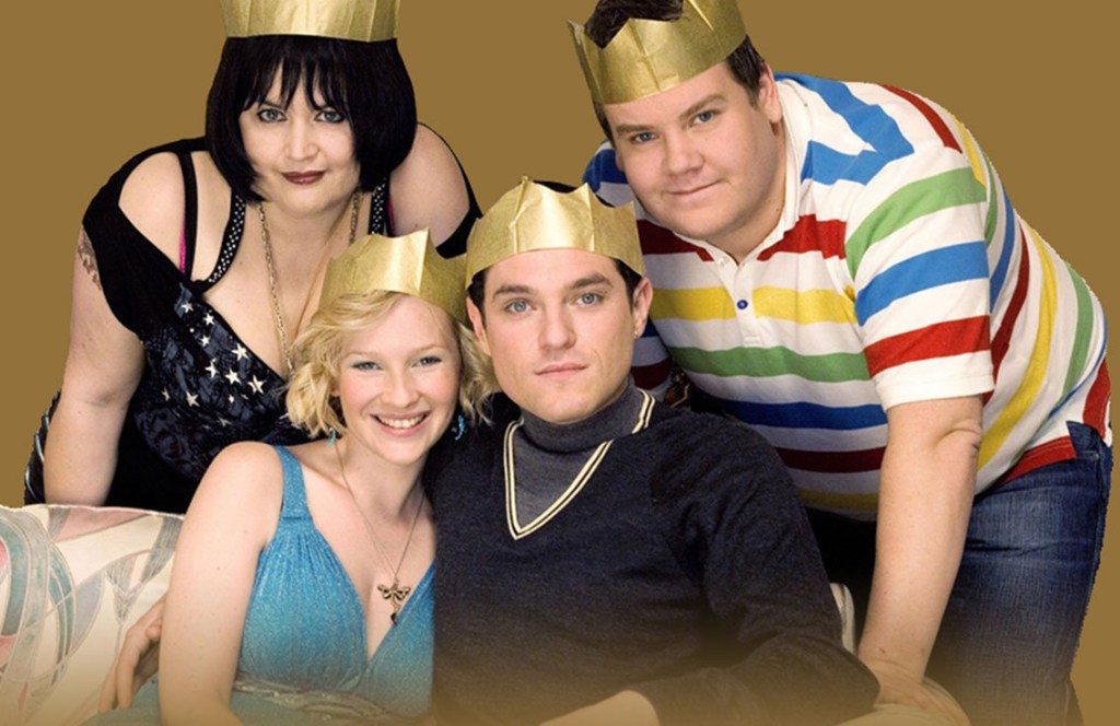 Ruth Jones, Joanna Page, Mathew Horne and James Corden in Gavin and Stacey