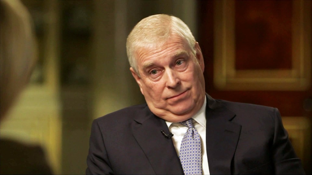 Duke of York ( Prince Andrew ) interviewed by Emily Maitlis for BBC Newsnight about his friendships with Jeffrey Epstein DM pic desk grab