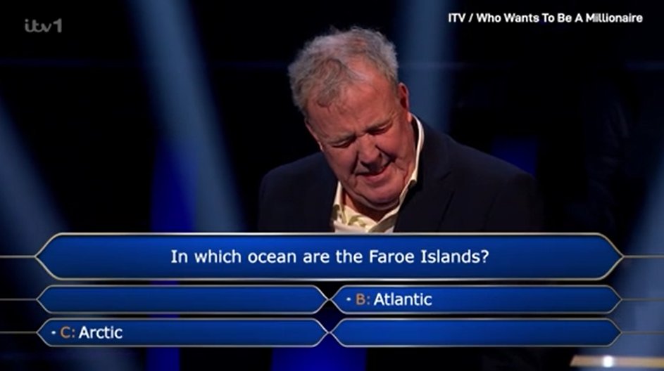 People are 'screaming' after Jeremy Clarkson gets obvious question wrong ITV