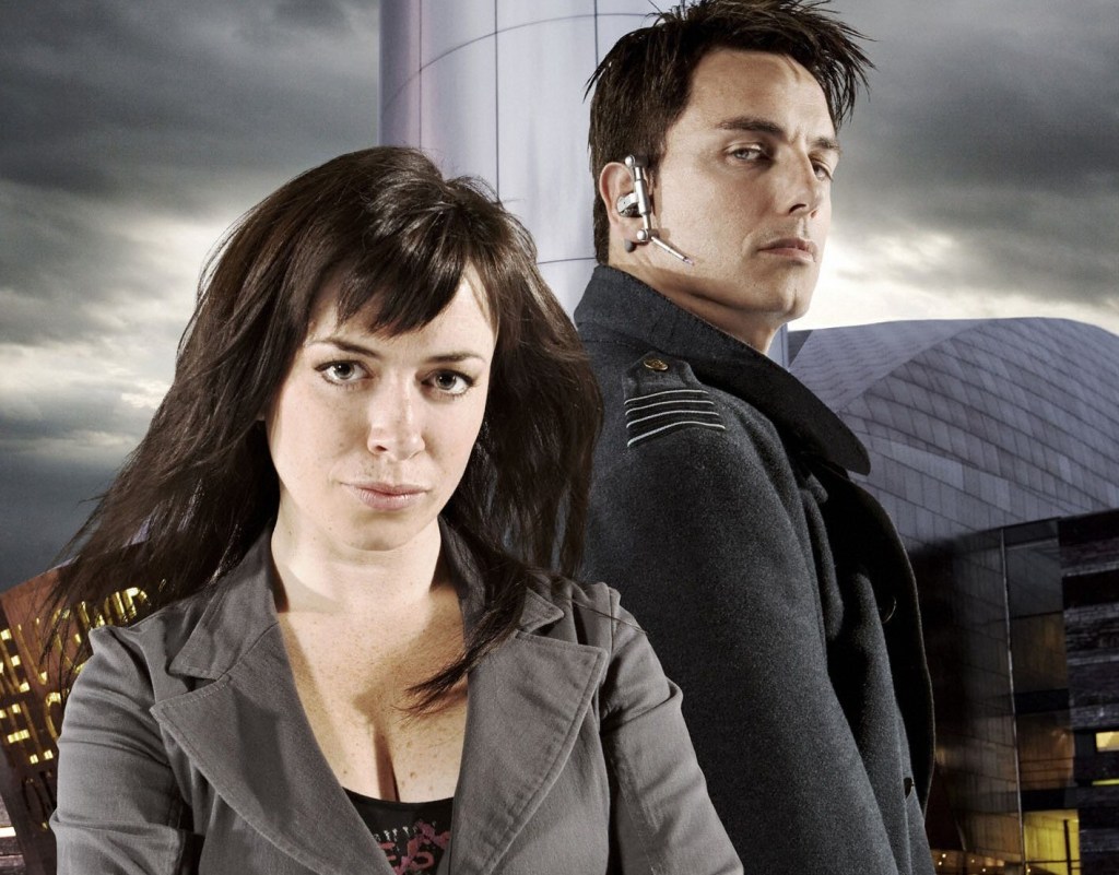 Eve Myles and John Barrowman in a promo shot for Torchwood
