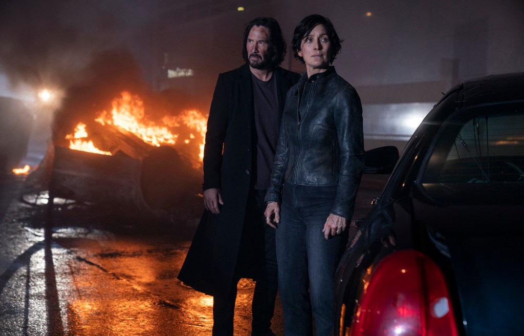 Keanu Reeves and Carrie-Anne Moss The Matrix Resurrections