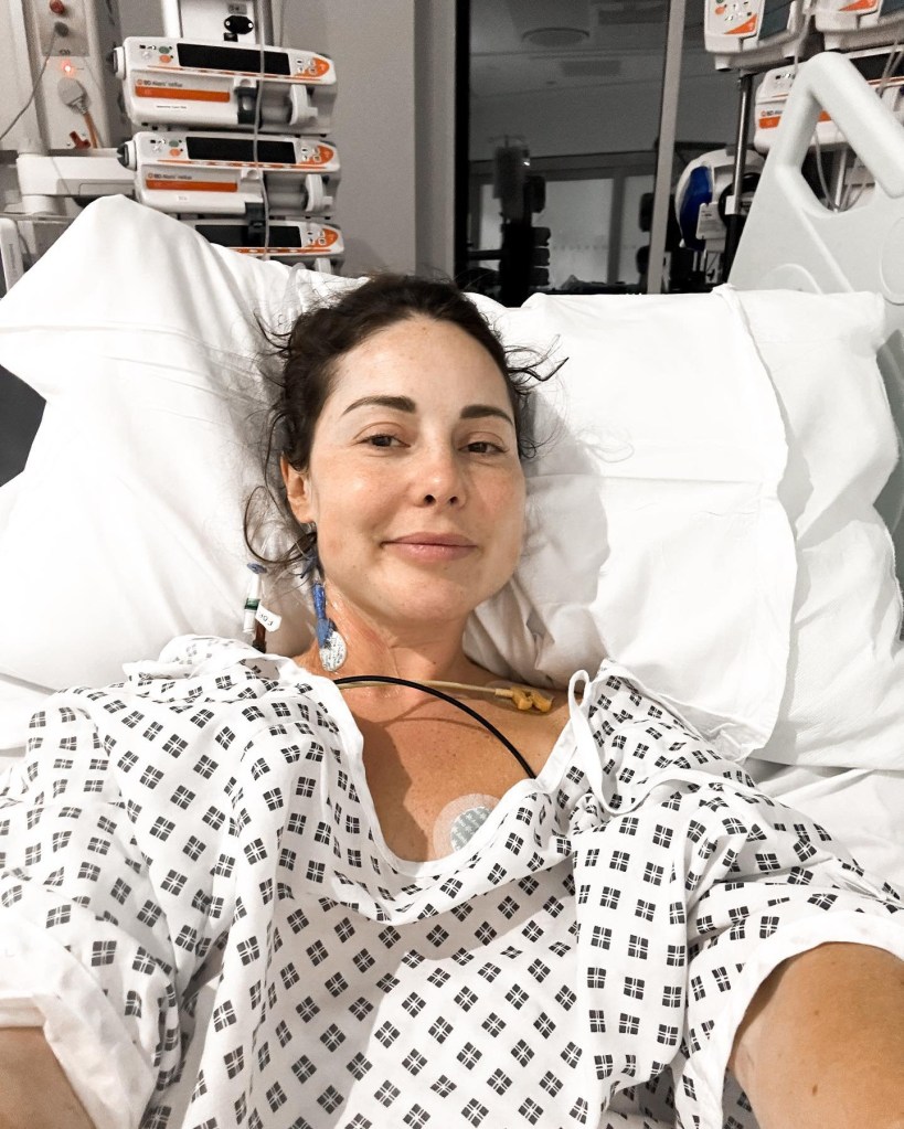 Louise Thompson in hospital