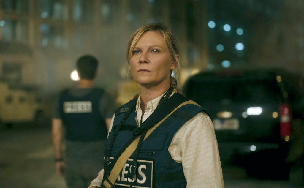 This image released by A24 shows Kirsten Dunst in a scene from 