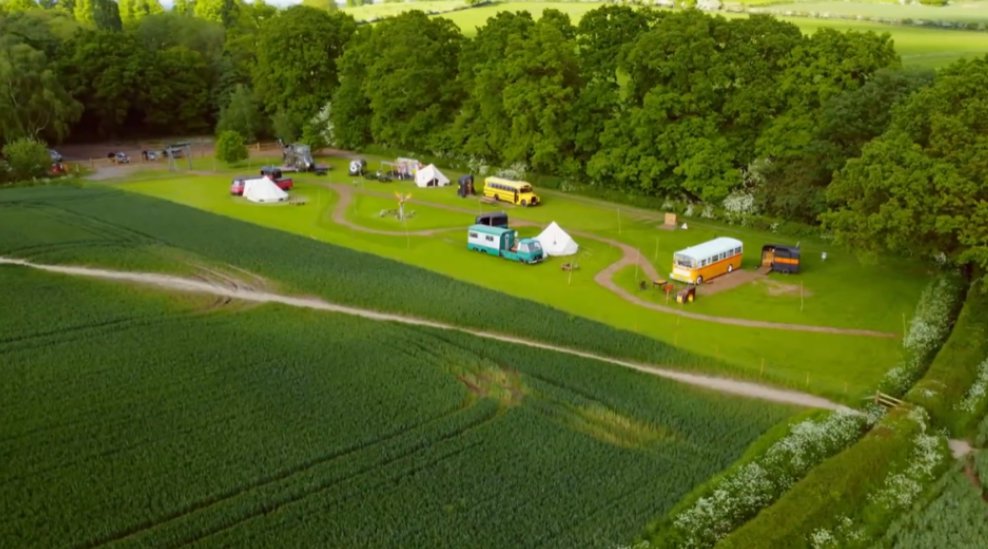 The vintage vehicle glamping site, The Field of Dreams 